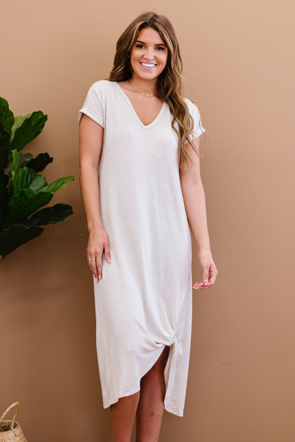 P & Rose Plot Twist T-Shirt Dress